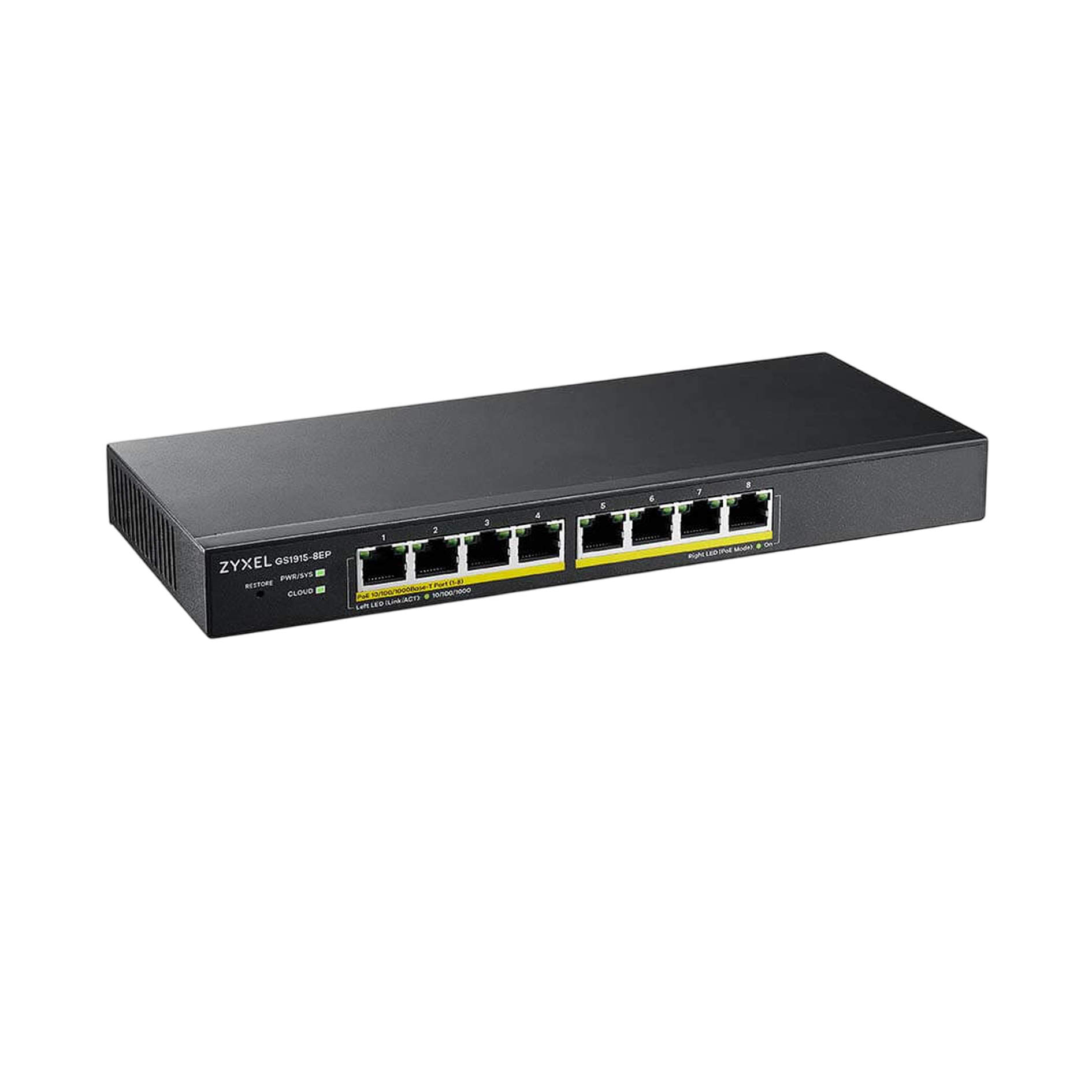 Zyxel GS1915-8EP – 8-Port Gigabit Smart Managed PoE+ Switch