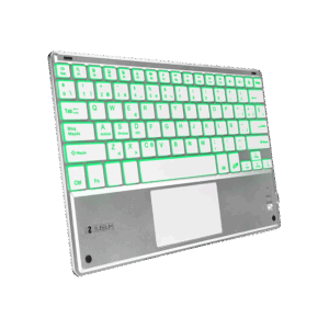 SUBBLIM Smart Bluetooth Keyboard with Touchpad – Silver / White