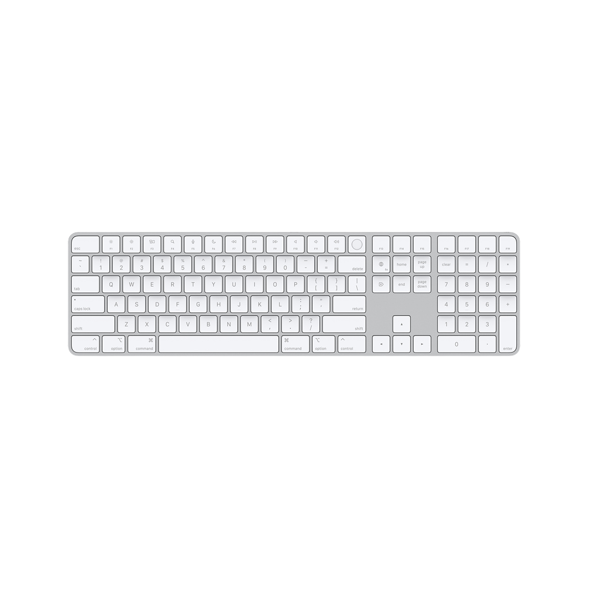 Apple Magic Keyboard with Touch ID and Numeric Keypad – Spanish Layout, White