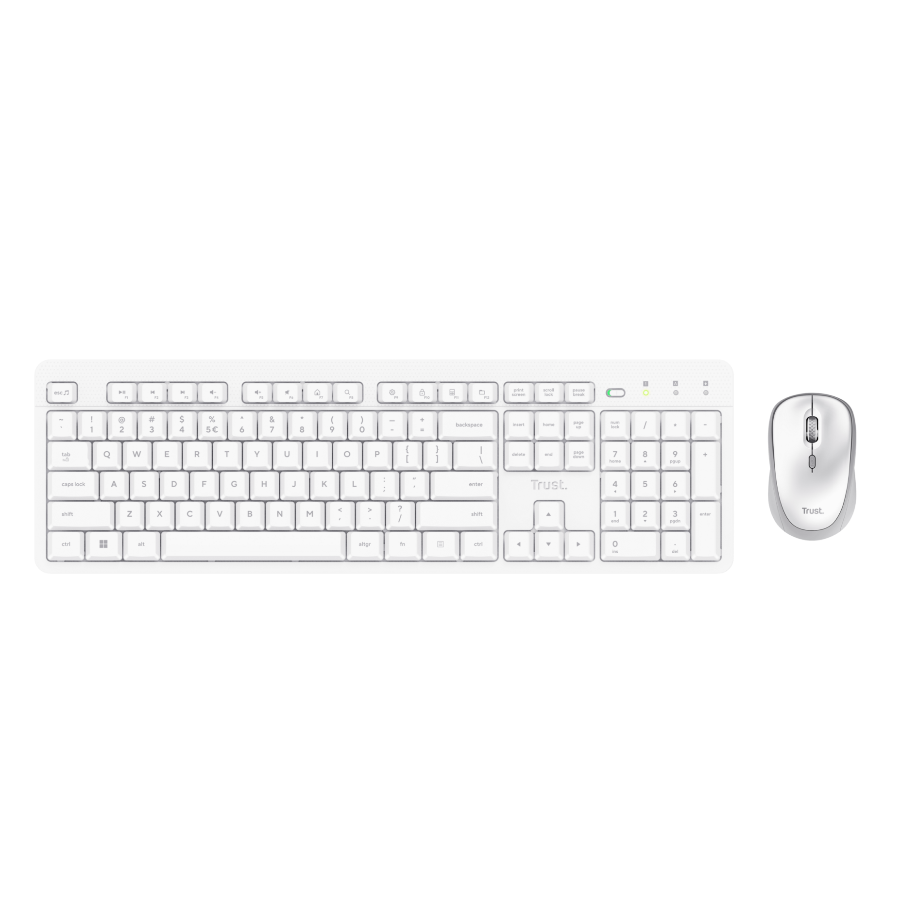 Trust Ody II – Wireless Keyboard and Mouse Combo (White)