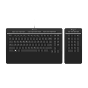 3Dconnexion Keyboard Pro with Numpad – Wireless/Wired, German Layout, Black