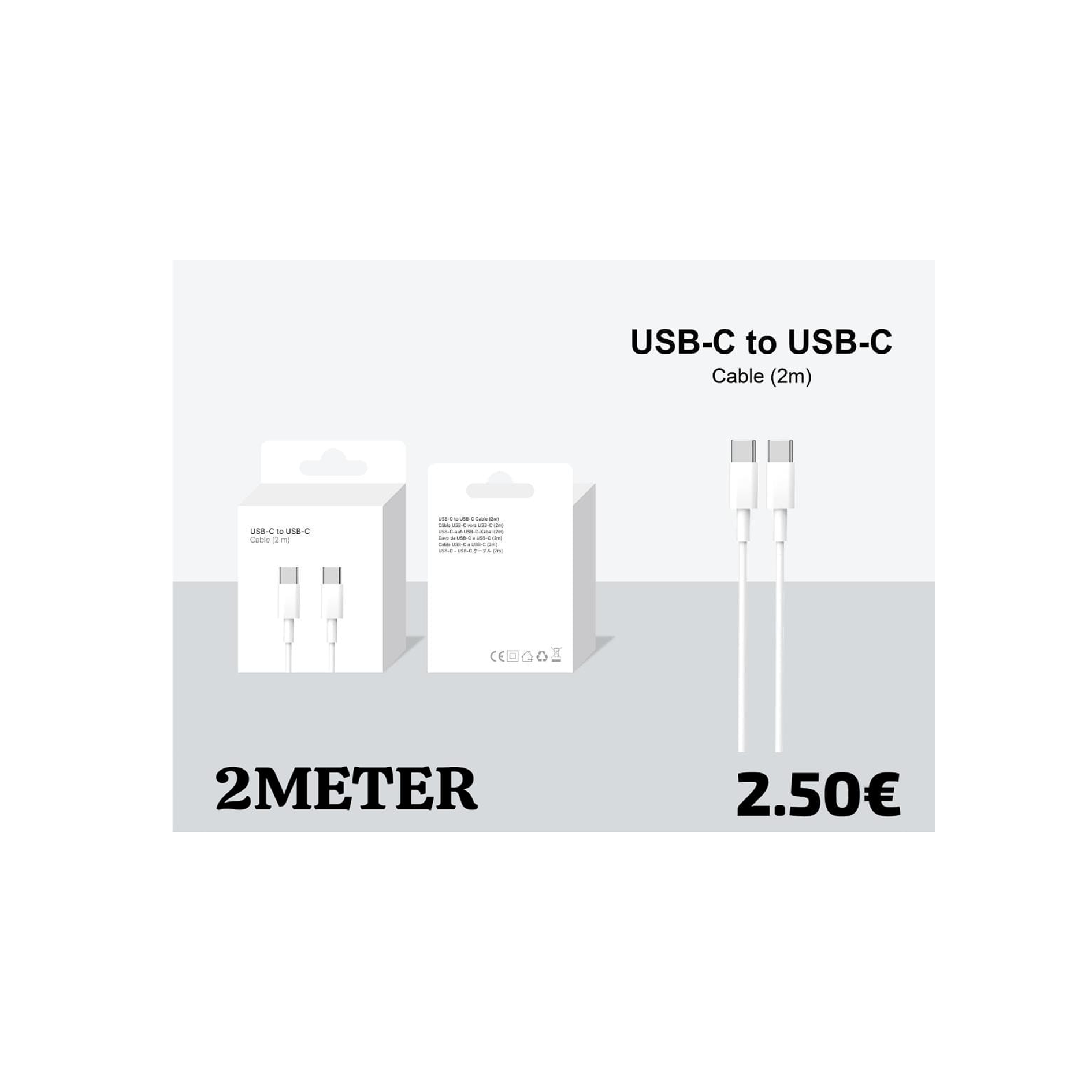 30W Type-C to Lightning Cable – 2M (for iPhone)