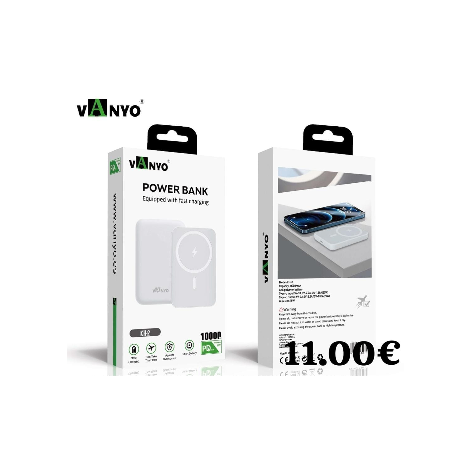 10000mAh PD + Wireless Power Bank